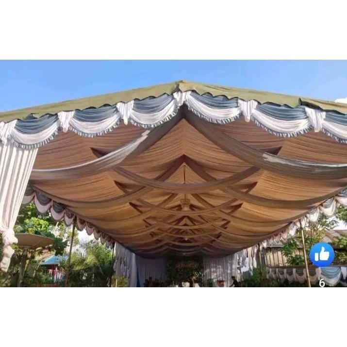 Plafon tenda datar selendang