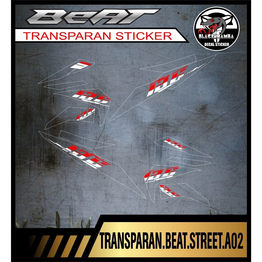 TRANSPARAN STRIPING BEAT STREET LIST VARIASI TRANSPARAN BEAT STREET A02