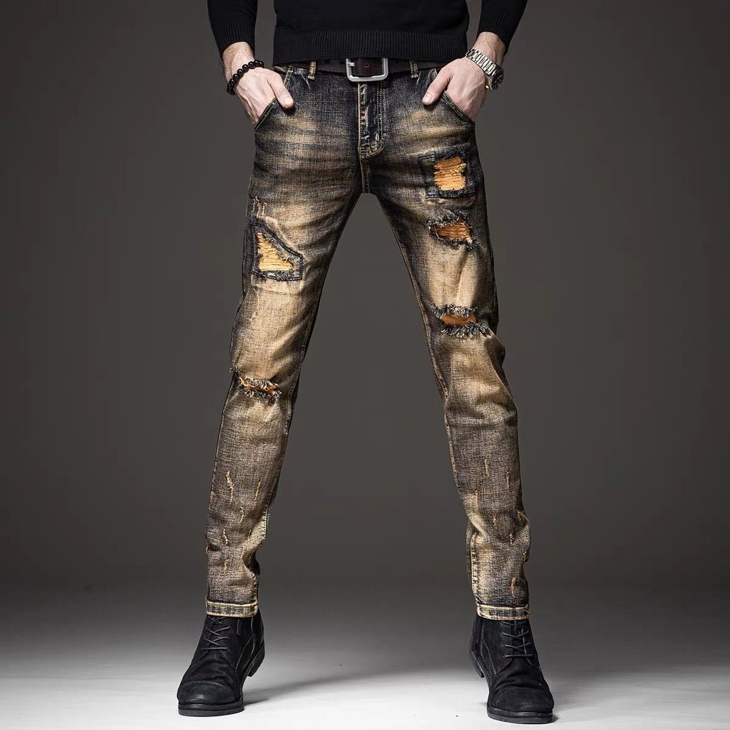 Celana Jeans Robek Retro Ala Korea