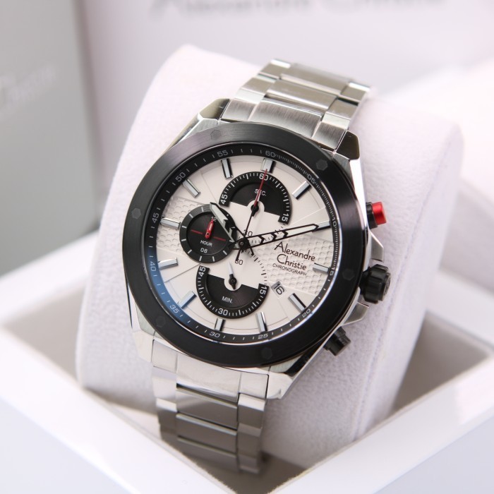 ALEXANDRE CHRISTIE AC 6674 / AC6674 SILVER BLACK WHITE ORIGINAL