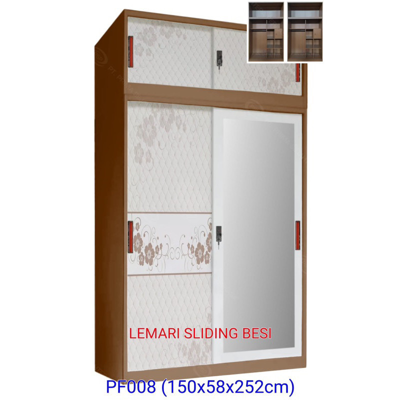

PROMO SPESIAL LEMARI PAKAIAN BESI 2 PINTU UKURAN JUMBO 150 x 58 x 252 CM [ BATAM ]