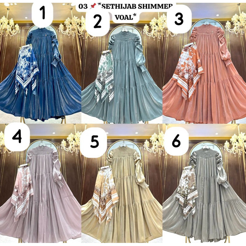 PROMO CUCI GUDANG SHELLASAUKIA DRESS HIJAB VOAL shellasaukia Owner SHOP ORi GAMIS SHIMER BALI SHELLA