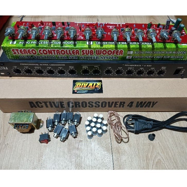 SPro1 kit Aktif Crossover  4way sub + box paket komplit