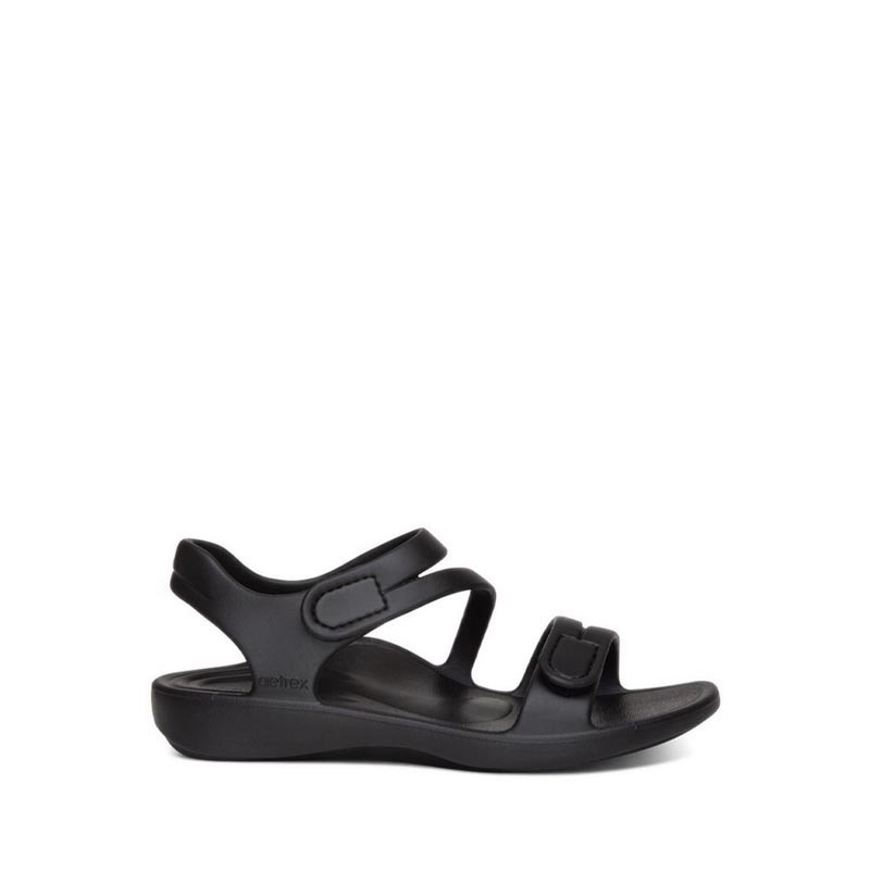 Aetrex Jillian Sport Women's Sandals - BLACK