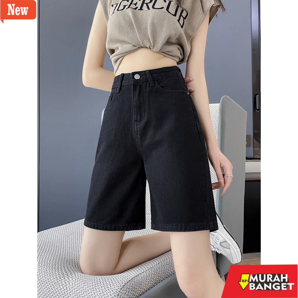 Celana pendek denim wanita- COD Hitam Shorts Jeans Pants | Celana Pendek Wanita Casual Korea