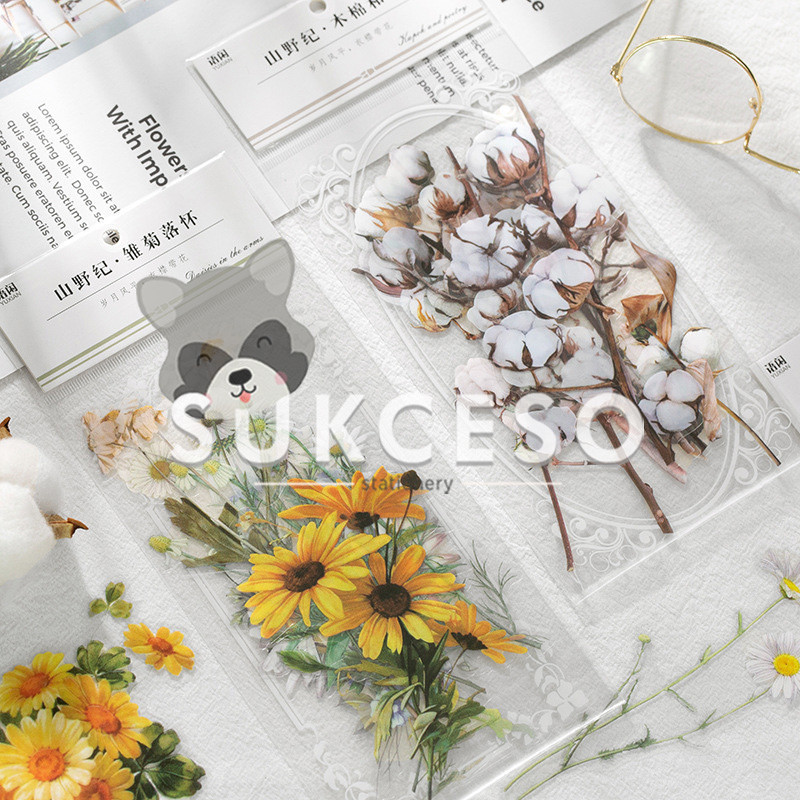 

Beauty Behind Glass Stickers Set / Sticker Tempel Transparan Lucu Unik