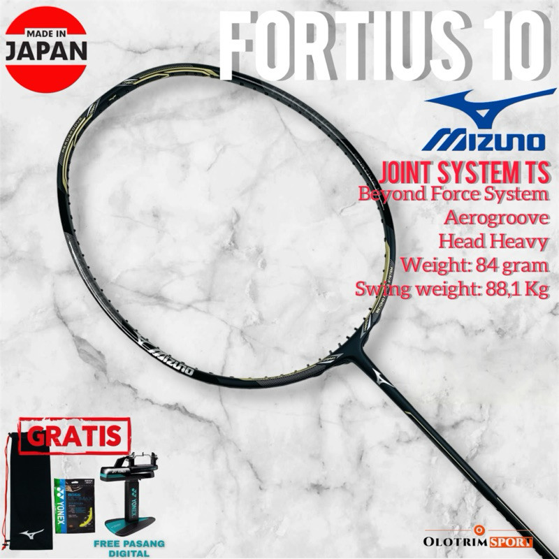 Raket Badminton MIZUNO FORTIUS 10 MADE IN JAPAN FORTIUS10 100% ORIGINAL MIZUNO