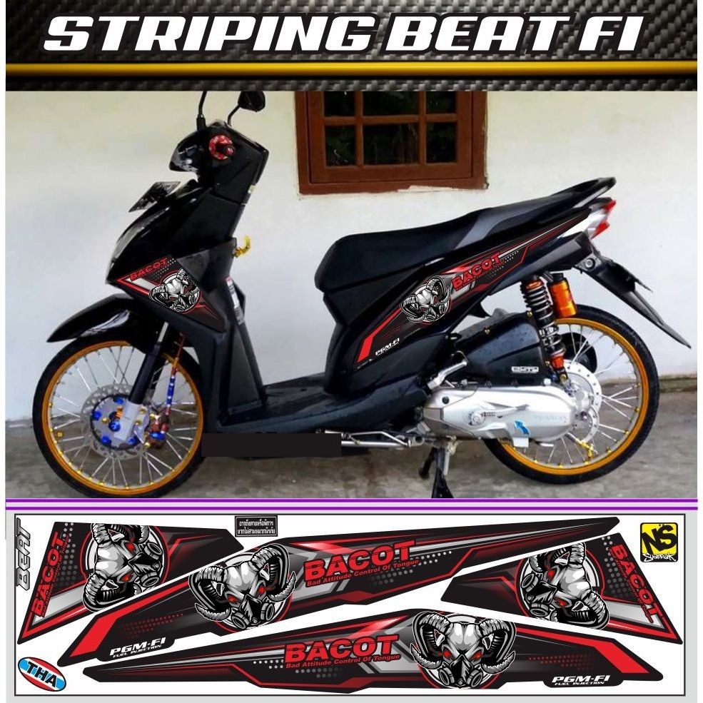 VARIASI MOTIF striping variasi beat fi motif simple / beat fi setiker