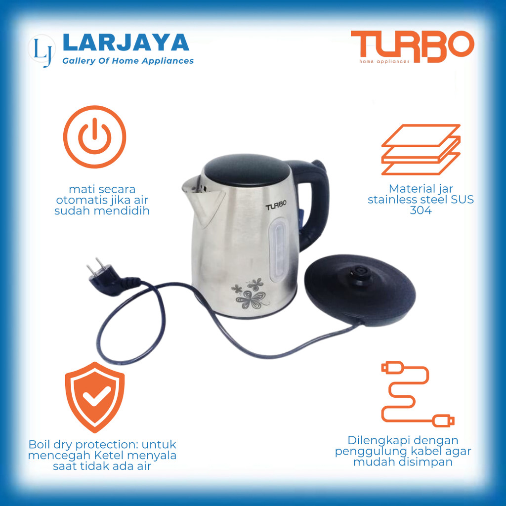 Turbo Kettle Stainless 1 Liter EHL1058 | Teko Listrik EHL 1058 EHL-1058