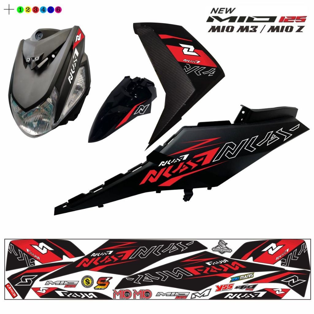 VARIASI STRIPING VARIASI MIO Z MIO M3 / STRIPING MIO 125 VARIASI STRIPING MIO M3 STIKER MOTIF SIMPLE