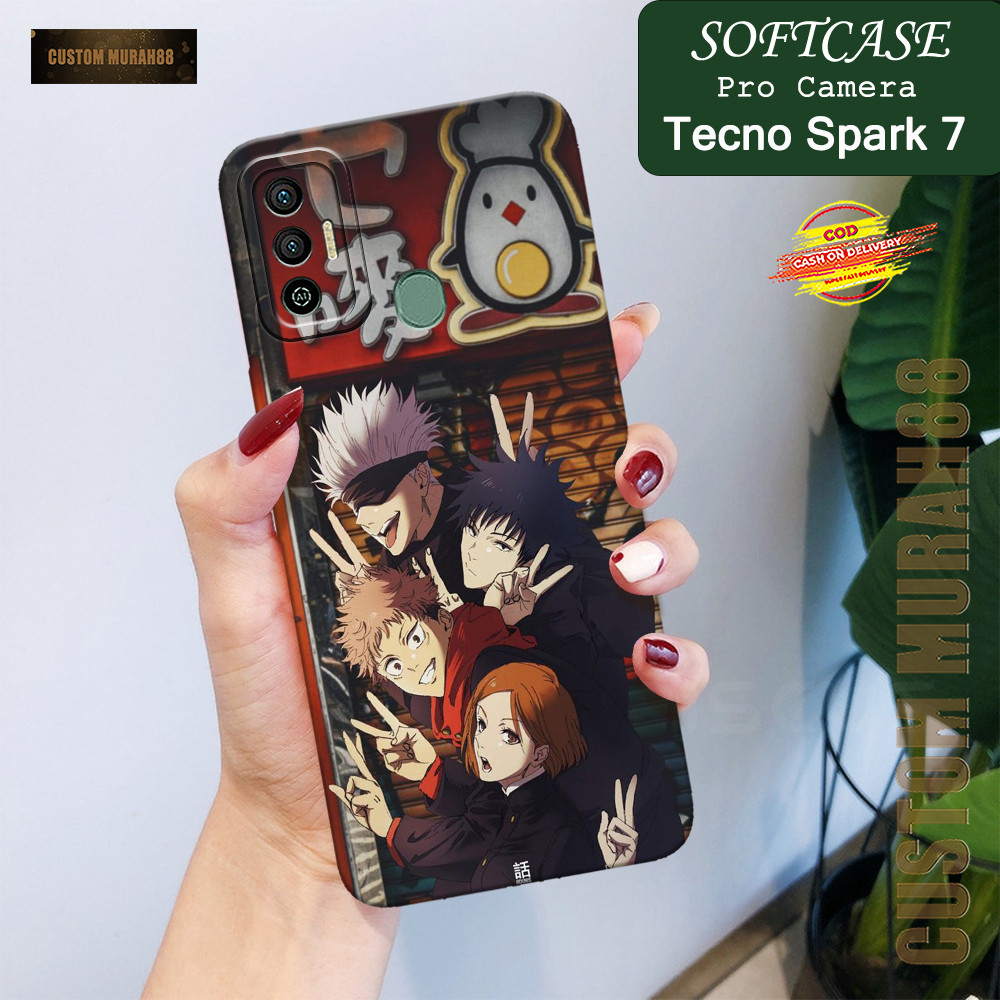 Case Tecno Spark 7 Terbaru - Fashion Case ANIME - Casing Hp Tecno Spark 7 - Softcase Pro Camera Tecn