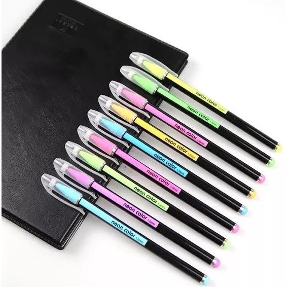 

VHP - 1 Set Gel Pen Glitter Pastel Neon Color 1.0mm / Pena Pulpen Zuixua