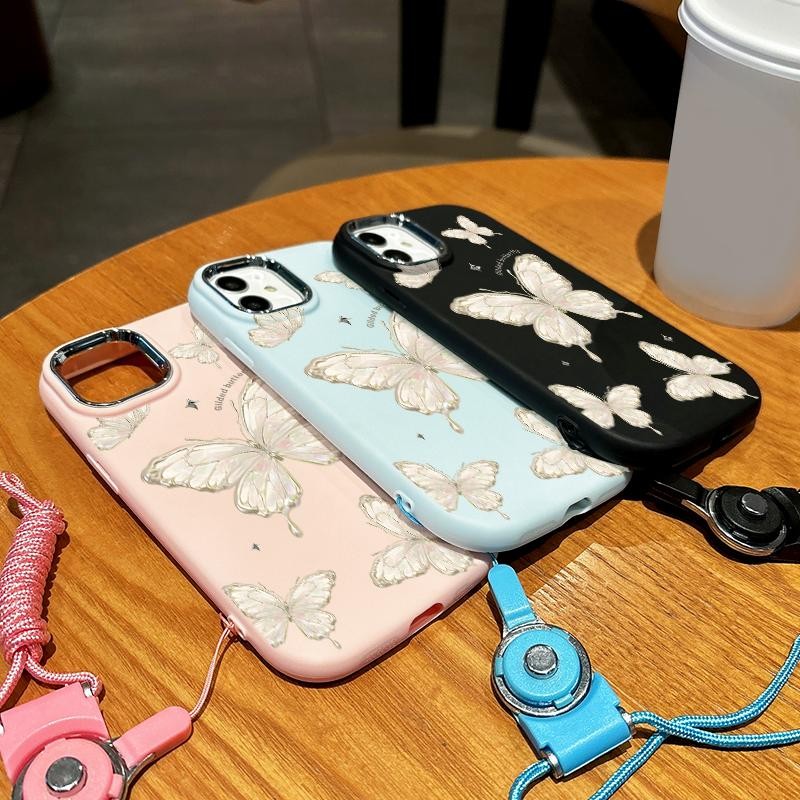 Case For Samsung A32 5G A34 M32 Silicone Mecaron Simple Butterfly Softcase Hp