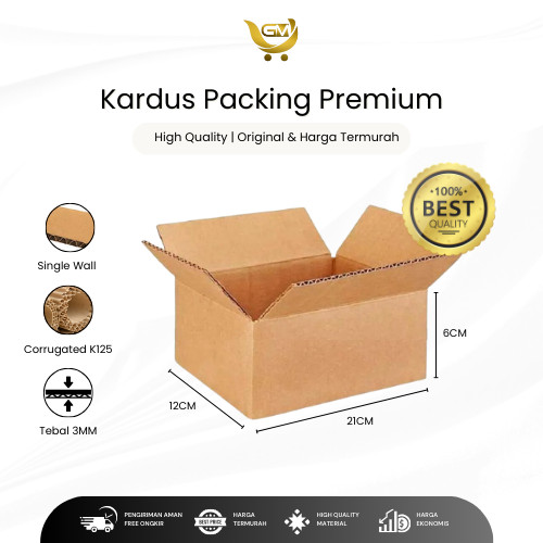 Kardus Packing Premium 21x15x6 - Karton Box Dus Packing Makanan Kardus Packing Murah