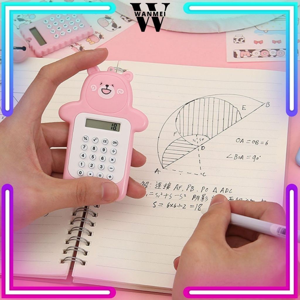 

WMKalkulator Mini Lucu Calculator Portabel Motif Pola Beruang 8Digit Tombol Karet Alat Tulis Sekolah