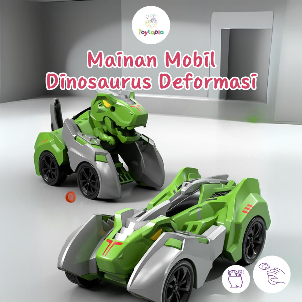 Kecelakaan Mobil Dinosaurus Transformasi - Mobil Mobilan Berubah Jadi DINO - Mainan Mobil Mobilan Di