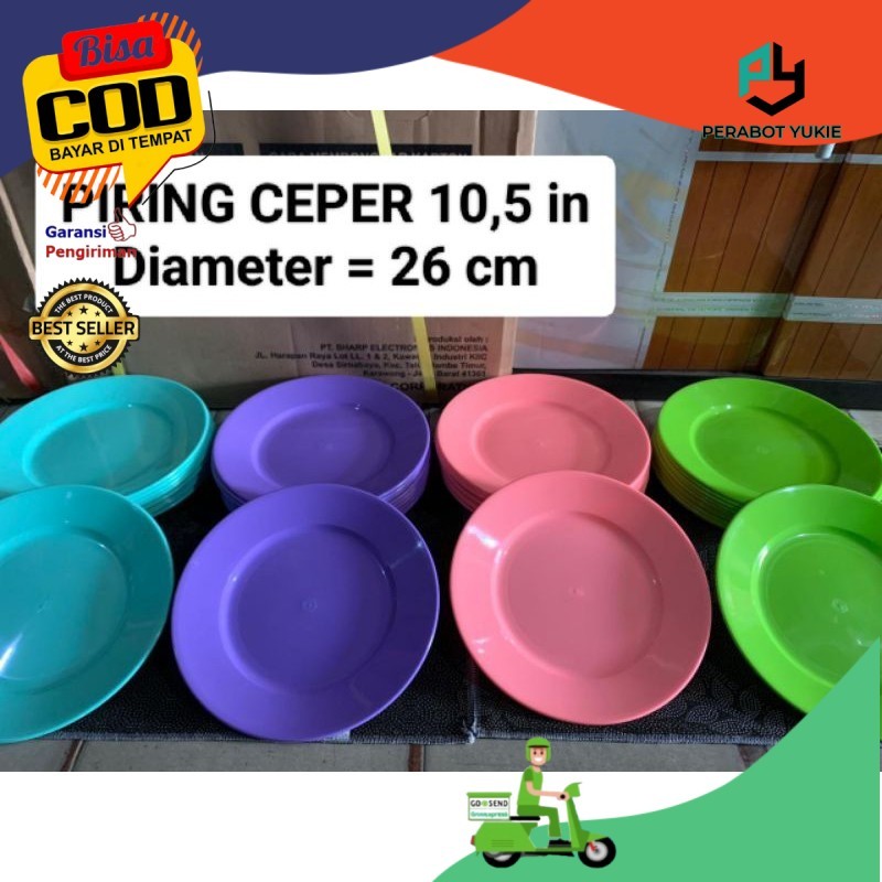 PY PIRING MAKAN CEPER PLASTIK / PIRING KUE / PIRING SAJIAN ( 12 BUAH )