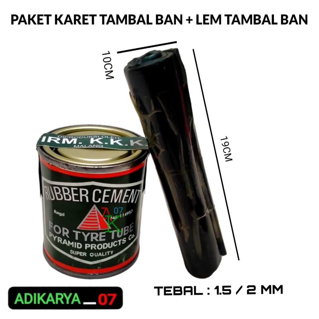 PAKET Karet Tambal Ban Bakar Lem Cacing Tambal Ban Motor Mobil Lem Karet Tambal Ban Sendok Ban Kenda