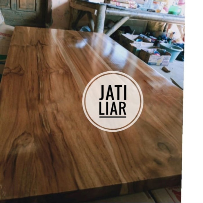 GFJ Top table daun meja kayu jati ukuran 160x80x3cm