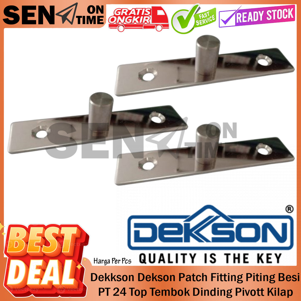 Dekkson Pitting Jepitan Patch Fitting PT 24 Top Fiting Pintu Kaca PT24 Dekson Piting Atas Tembok Din