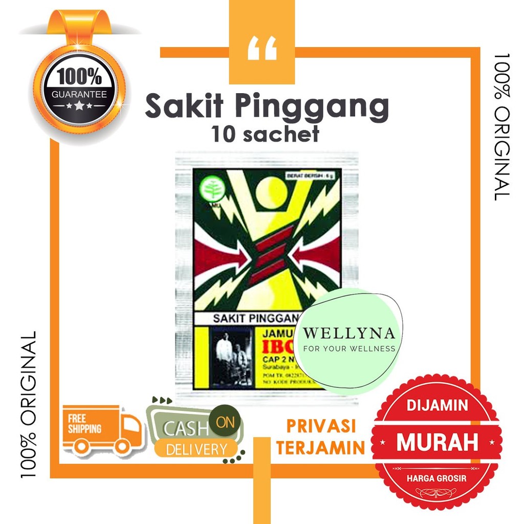 Wellyna Jamu Sakit Pinggang 22 Cap Iboe Herbal Sakit Pinggang Sampai bokong Kaki Kesemutan Lumpuh Hn