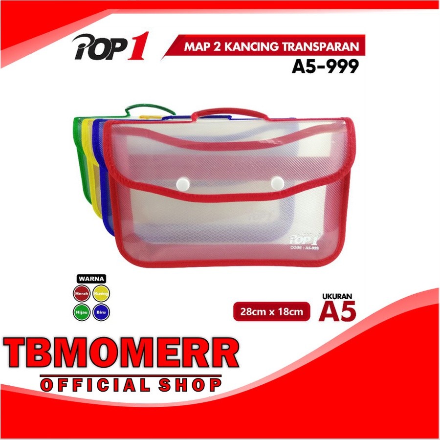 

TBMO SCHOOL BAG TRANSPARANT A5-999 2 KANCING POP 1 / MAP KANCING