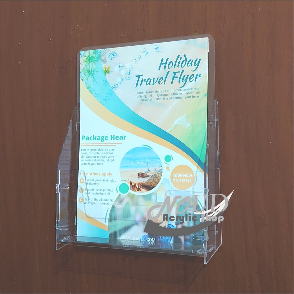 

Tempat Brosur Akrilik / Display Brosur Acrylic / Rak Brosur Uk. A5 Dinding Knock Down