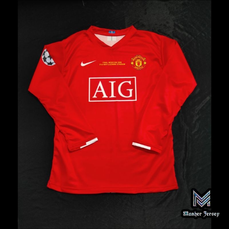 Jersey MU Manchester 2008 Final UCL Full Printing Custom