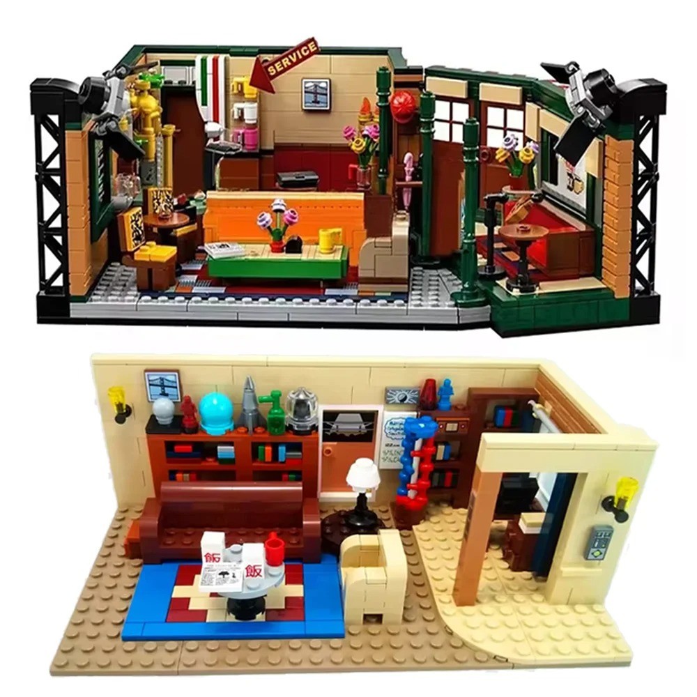 

2024 New Friends Apartment The Big Bang Theory and Central Perks 1228Pcs Ideas DIY Model Building Blocks Bricks Toys 21302 21319