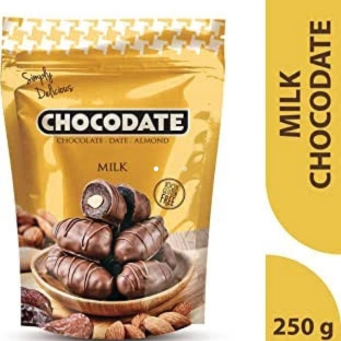 

Chocodate Arabian Delights Choco-Date with Almond Coklat Kurma Kacang - Milk Chocolate, 33g