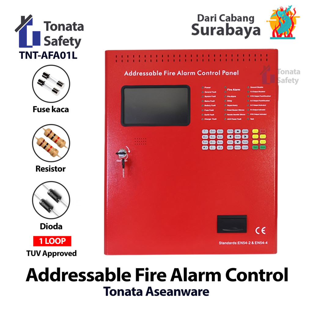 Fire Alarm Control Panel Full Addressable 1 Loop Tonata / MCFA Addressable ASW