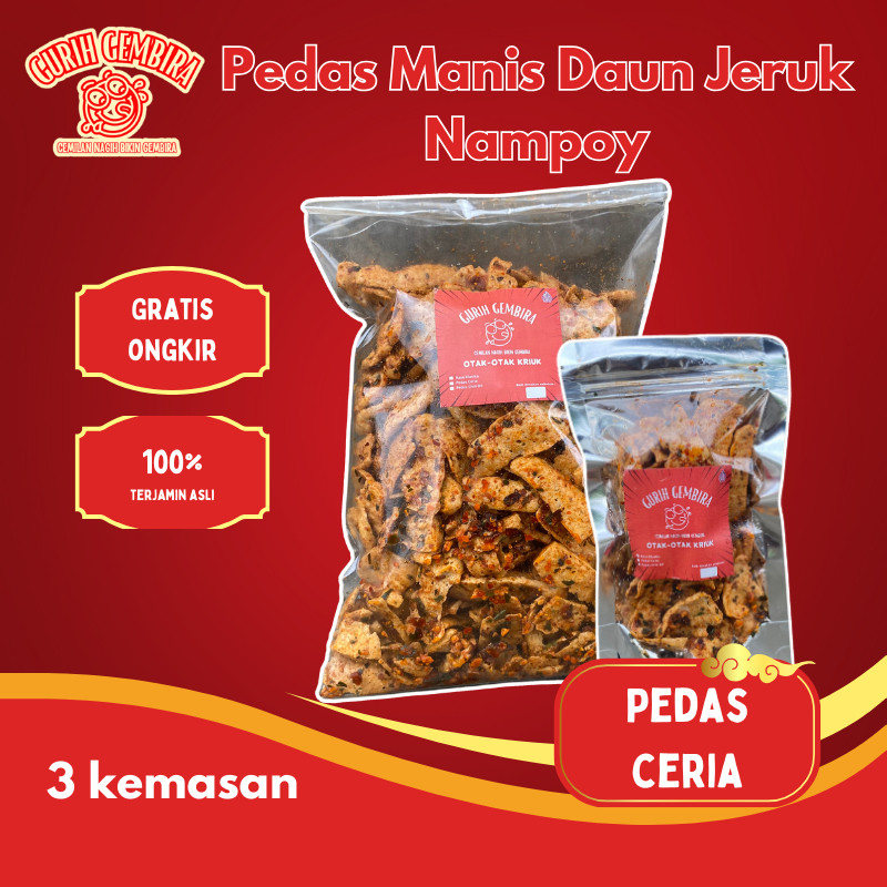 

GurihGembira Otak Otak Pedas Ceria Nampoy Rasa Ikan Asli Premium 500 gram