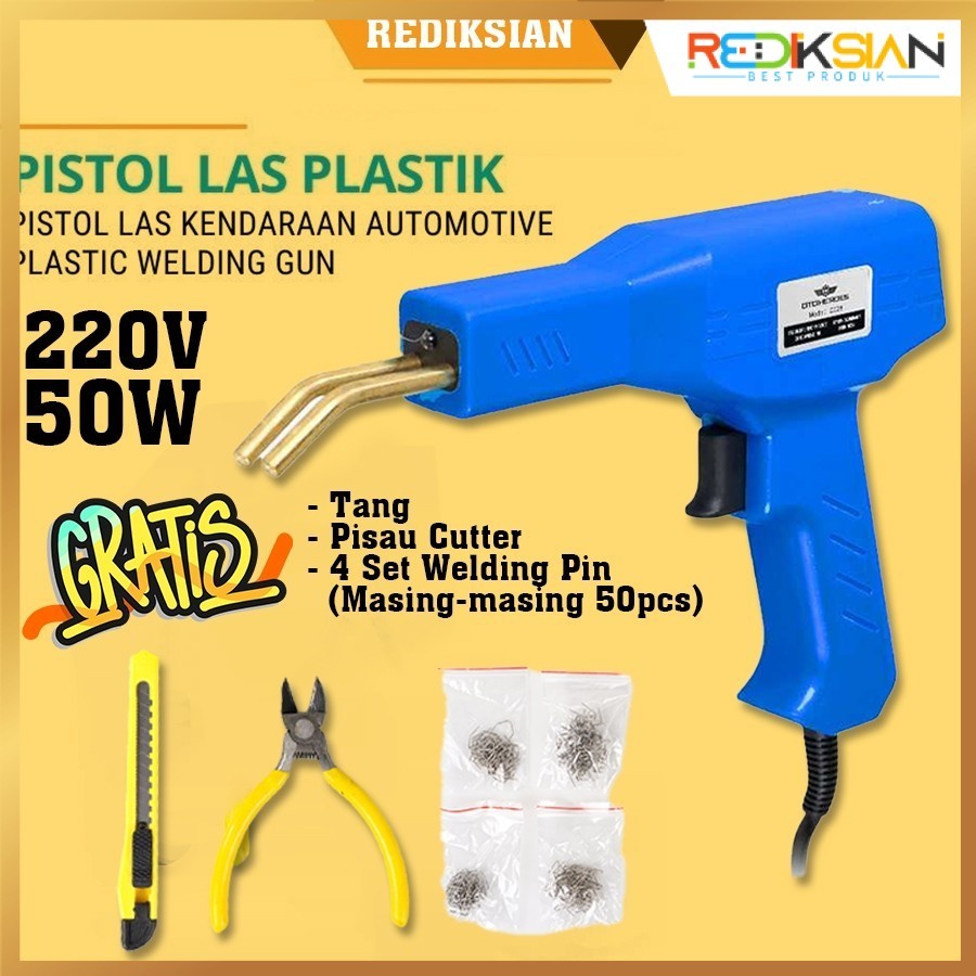 Pistol Las Kendaraan Plastik Kendaraan Otomotif 220V 50W Automotive Plastic Welding Gun Kit