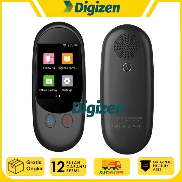 Golden F1 Mini Fluentalk translator alat penerjamah bahasa Portable Smart Translator - Alat Penerjem