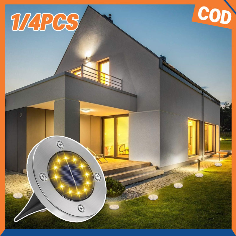Lampu Taman Bulat Lampu Taman Teras Tenaga Surya Lampu Tanam Taman Solar Power Tangga Tancap Pavling
