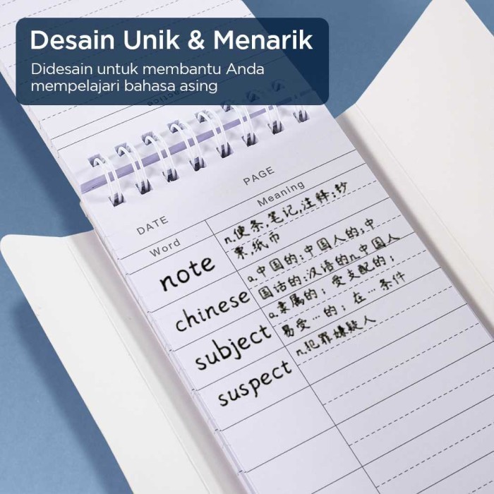 

GRSO Buku Binder Catatan Word Book Can Block Portable Shorthand JJ80L