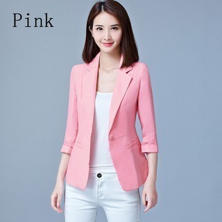 BLAZER WANITA KOREA/JAS WANITA PINK/BLEZER CEWEK