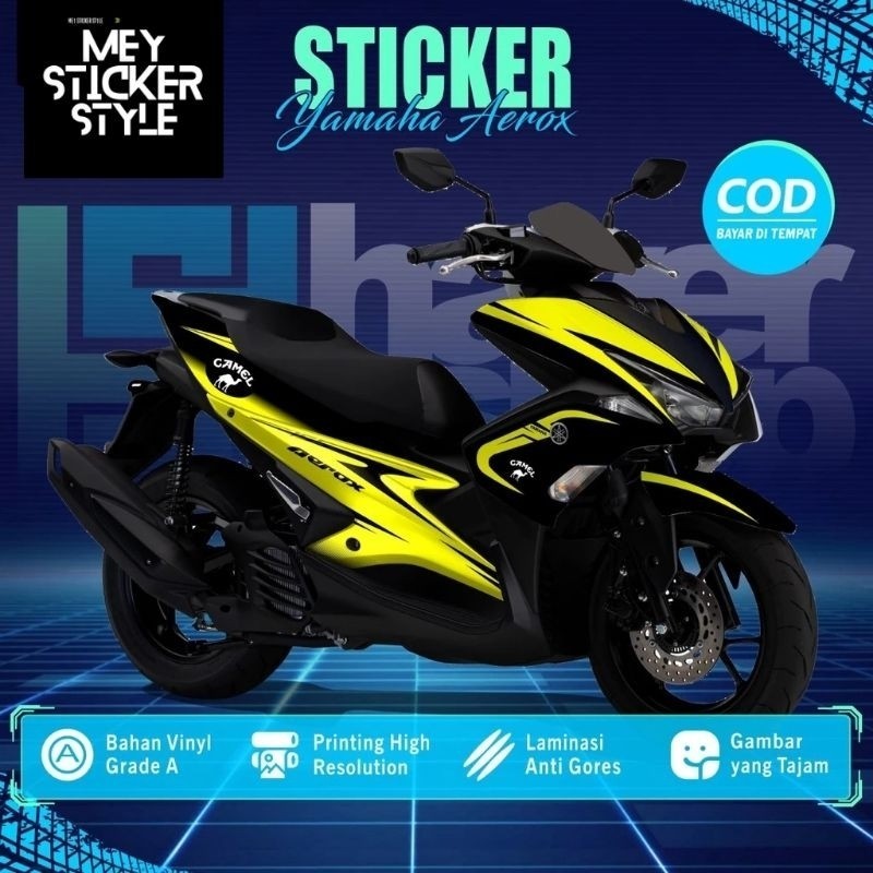 Sticker decal fullbody stiker Aerox motif camel simpel variasi warna pilihan