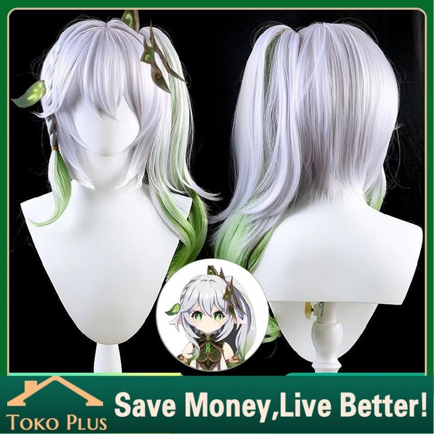 Wig Nahida Cosplay Genshin Impact Rambut Genshin Impact Nahida Dewasa/Anak-Anak Dapat Menggunakannya