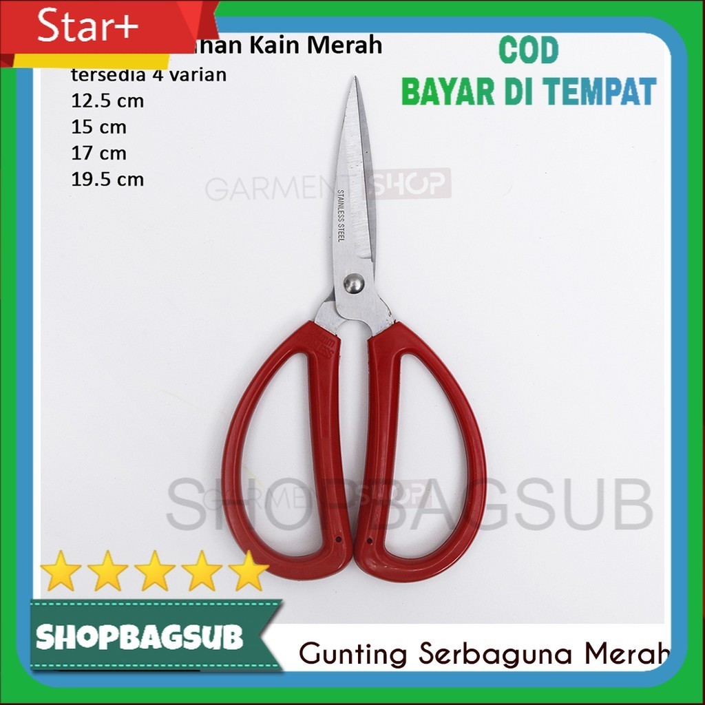 

Gunting Potong Bahan Kain Tailor Scissors Gunting Kodok 17 cm