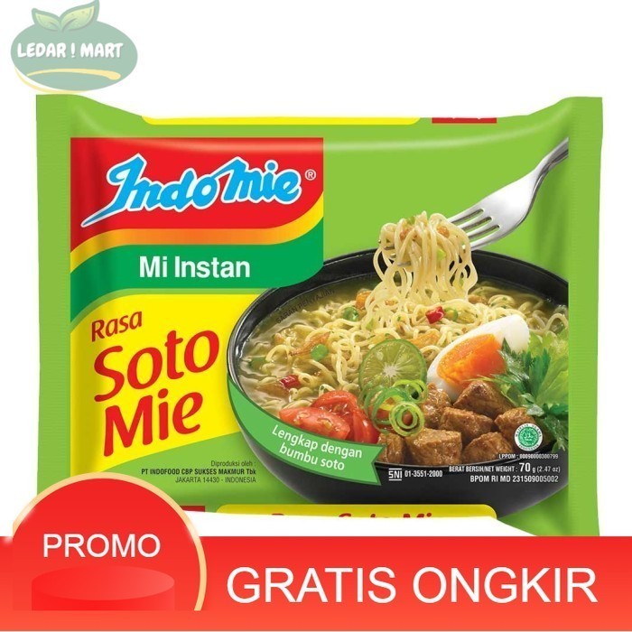 

Indomie Rebus Soto Mie Instan 70 gram