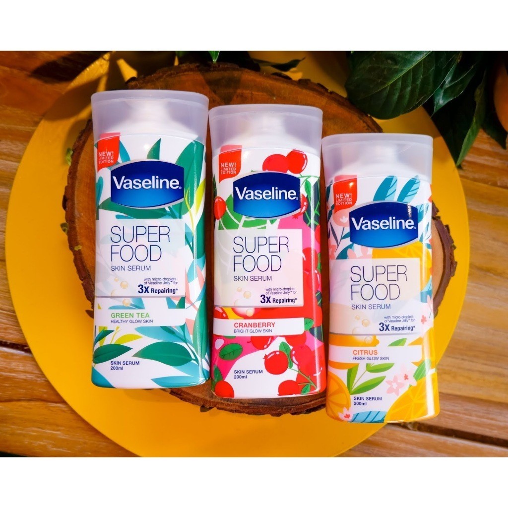 VASELINE Body Lotion Yogurt Vaseline Superfood Skin Serum 200ml