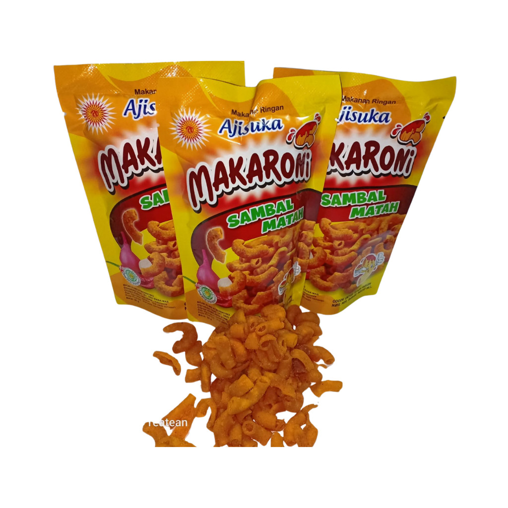 

Snack Makaroni rasa sambal mata pouch 1pack isi 10pcs