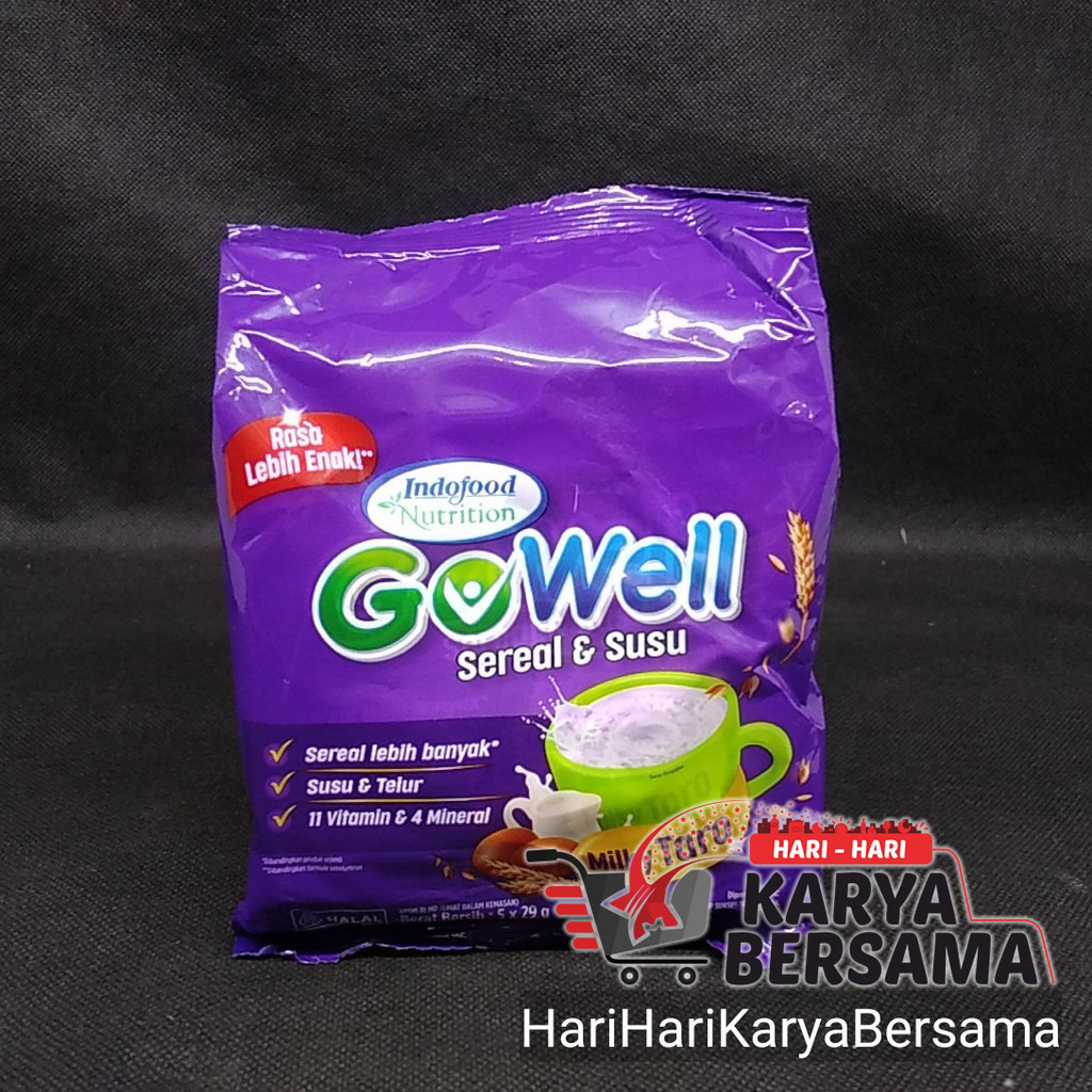 

INDOFOOD GOWELL SEREAL & SUSU TARO SACHET BAG 5'S X 29GR