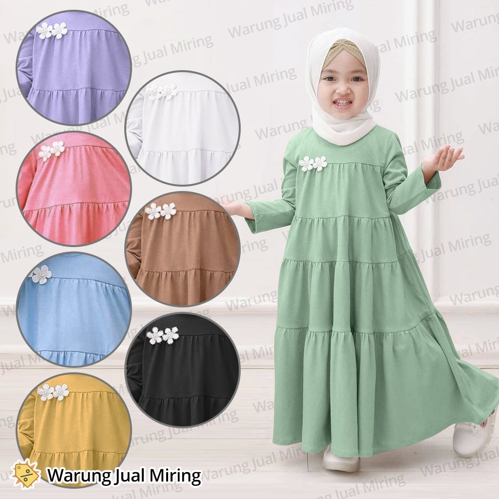 Bisa COD Baju Gamis Anak Perempuan & Dewasa 1-16 Tahun Baju Muslim Anak Gamis   Dress Anak Remaja Ta