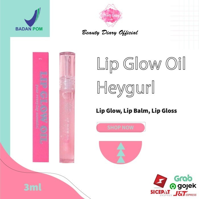 (NEW) -Lip Glow Oil By Heygurl BPOM / Lip Care/ Lip Oil / Lip Balm / Lipgloss