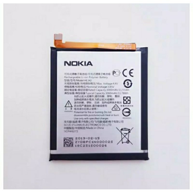 Baterai Batre Batrai ORIGINAL Nokia 6.1 plus / Nokia X6 TA-1099 TA-1103 TA-1083 TA-1116 HE342 ori