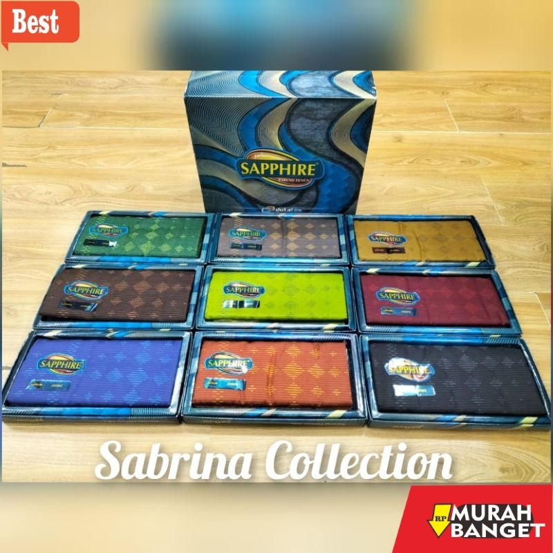 Sarung idaman- Sarung SAPPHIRE Sarung Safir Motif Jaring / Tetris / Onyx Timbul Songket Sarung Shola