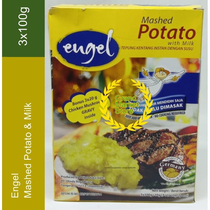 

Engel Mashed Potato With Milk 3x100g Tepung Kentang Instan dengan Susu