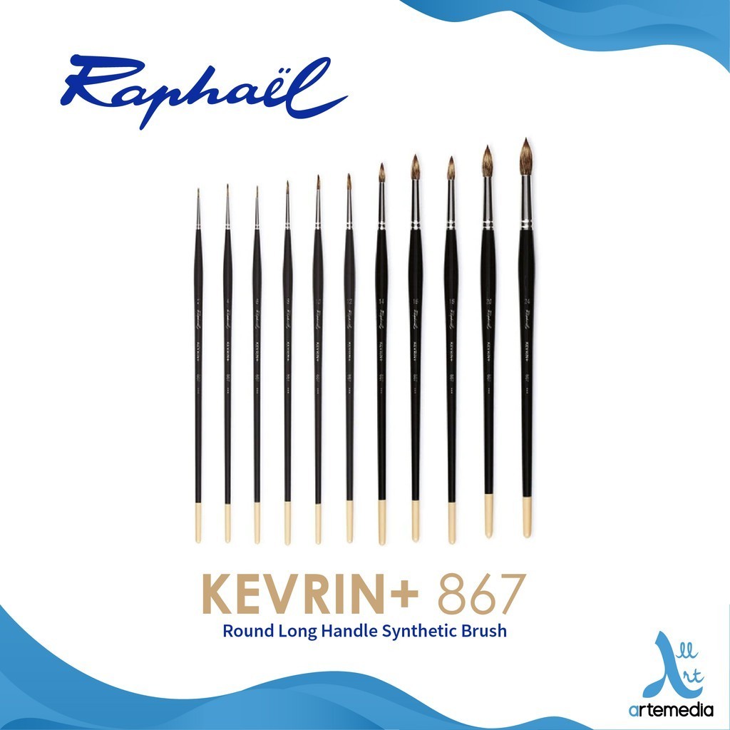 

Raphael 867 Kuas Lukis Round Kevrin Synthetic Brush Long Handle
